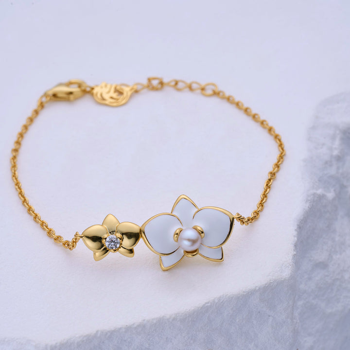 Pulsera de perlas de agua dulce de grado superior WB00267 | ORQUÍDEA