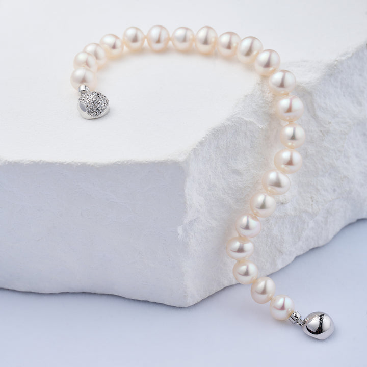 Bracciale con perle d'acqua dolce dalla lucentezza superiore WB00269