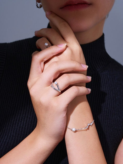 Bracelets en perles d'eau douce de première qualité WB00285 | ROSE