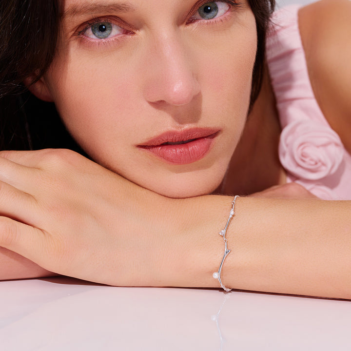 Top Grade Freshwater Pearl Bracelets WB00295 | ROSE - PEARLY LUSTRE