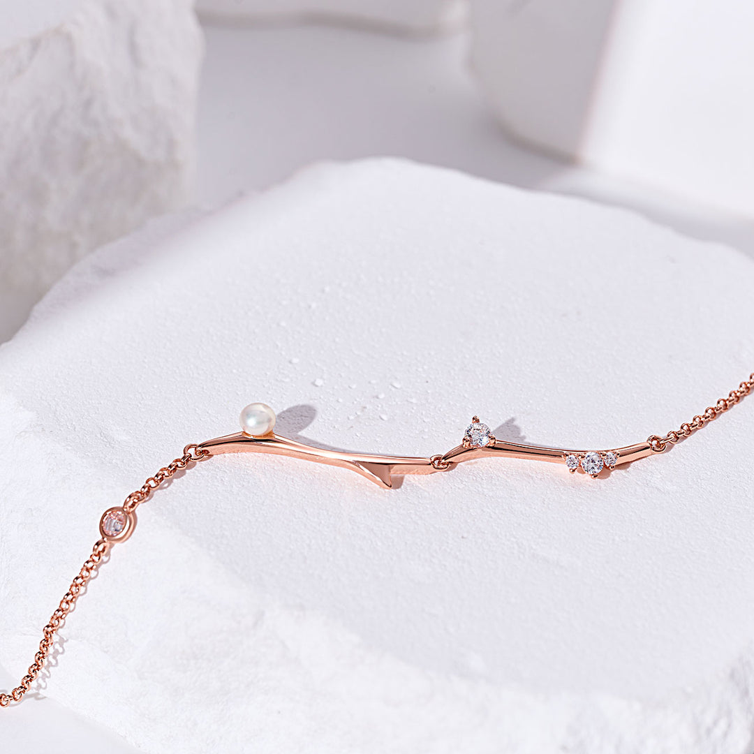 Top Grade Freshwater Pearl Bracelets WB00300 | ROSE - PEARLY LUSTRE