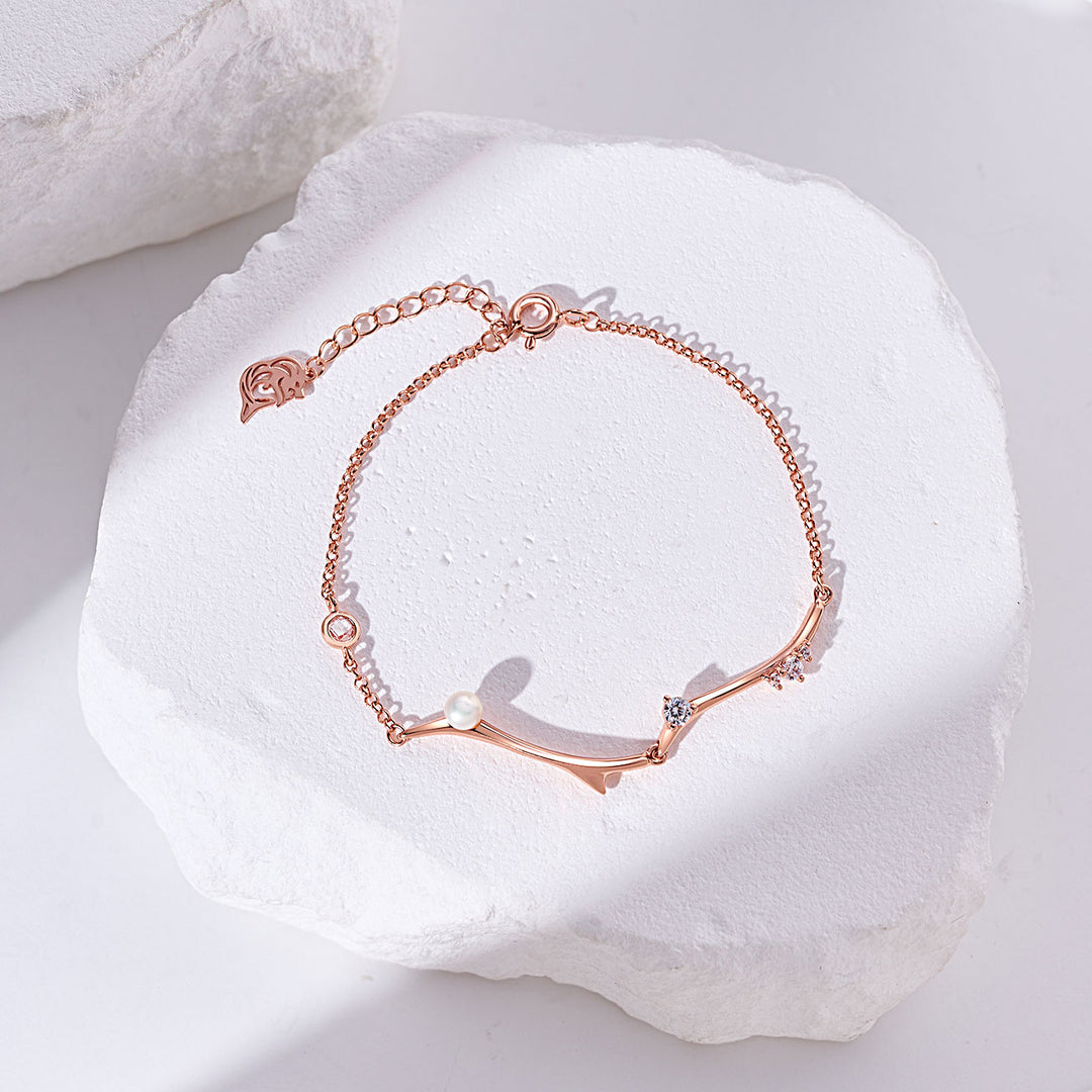 Top Grade Freshwater Pearl Bracelets WB00300 | ROSE - PEARLY LUSTRE