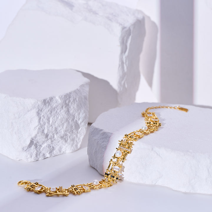 Top Grade Freshwater Pearl Bracelet WB00303 | TWEED - PEARLY LUSTRE