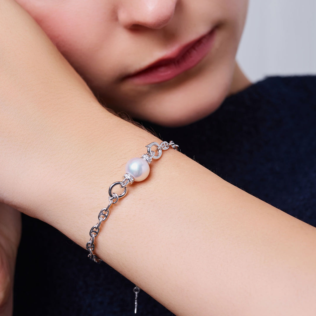 Braccialetto di Perle d'Acqua Dolce di Alta Qualità WB00305 | CONNECT