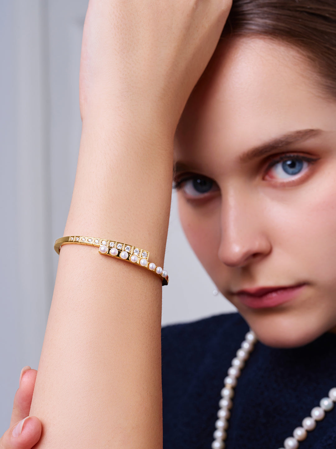 Bracelet en perles d'eau douce de qualité supérieure WB00306 | WATERFALL