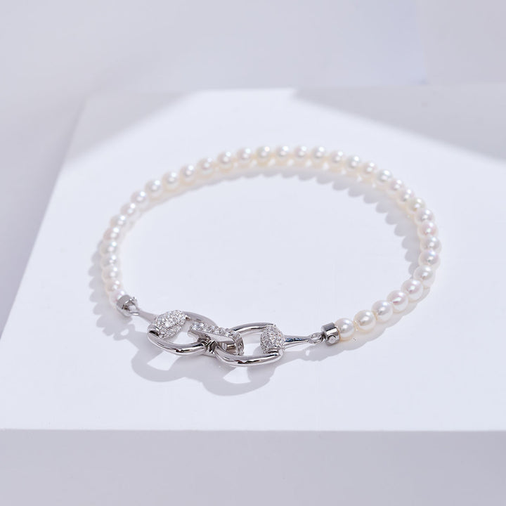 頂級光澤淡水珍珠手鍊 WB00326 | HORSE