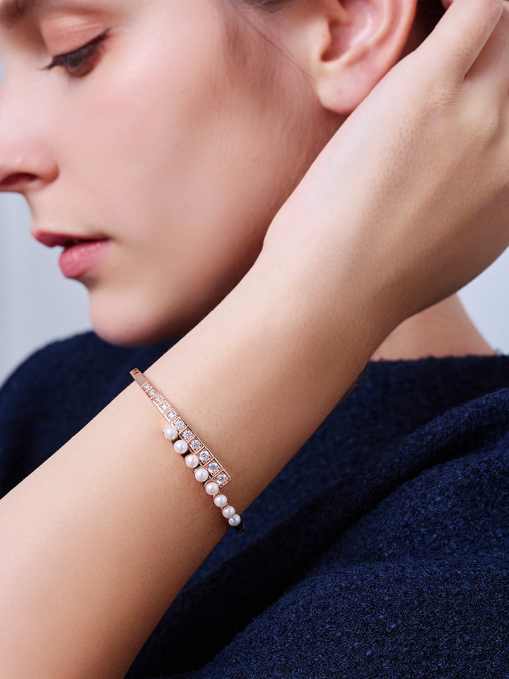 Top-Qualität Süßwasser-Perlenarmband WB00309 | WATERFALL