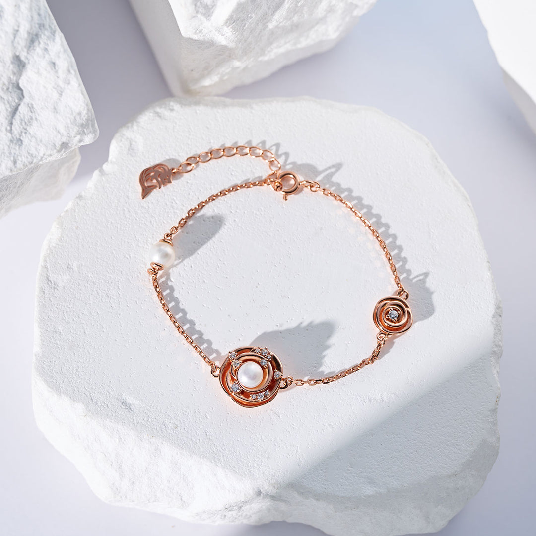 Bracelets en perles d'eau douce de qualité supérieure WB00312 | ROSE