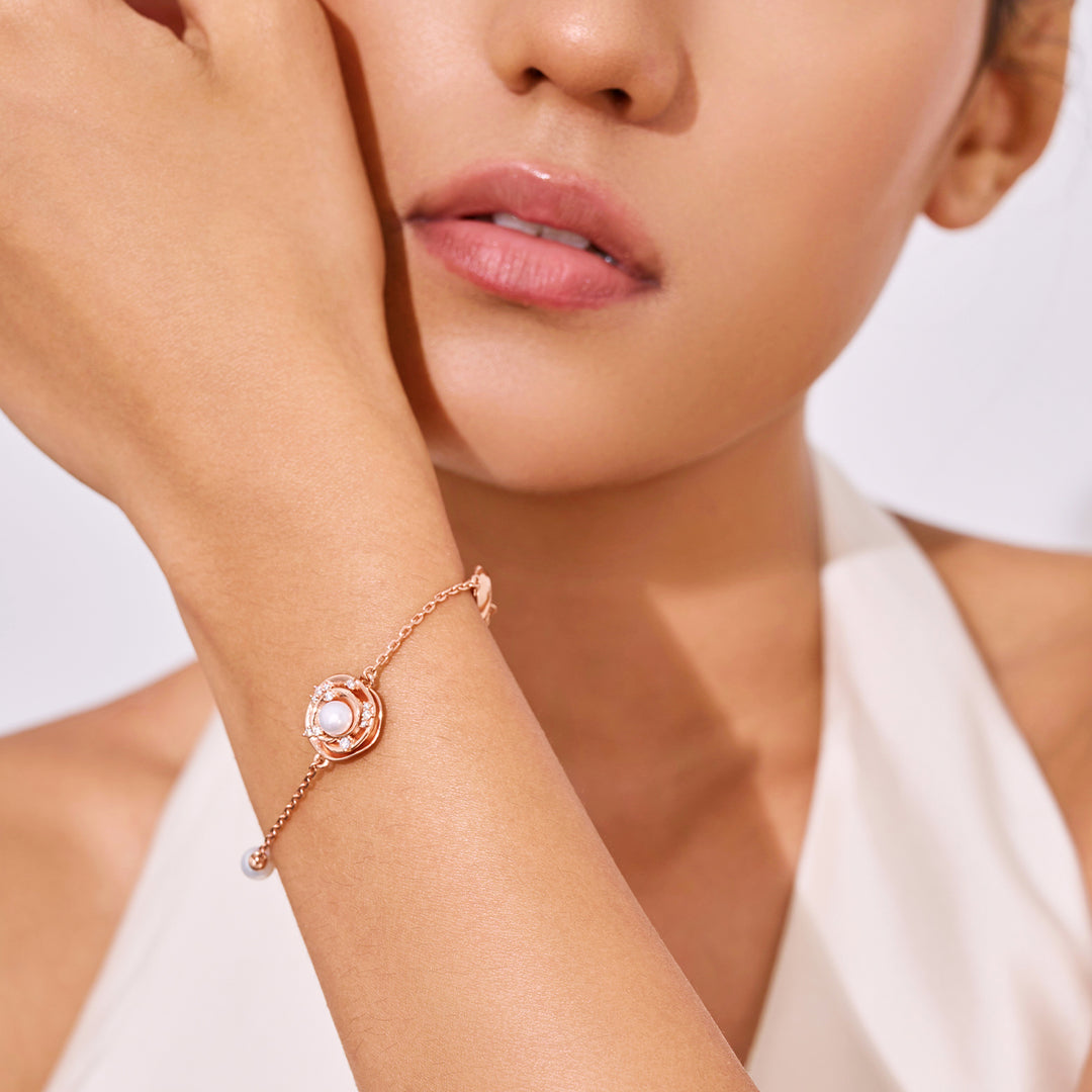 Bracelets en perles d'eau douce de qualité supérieure WB00312 | ROSE