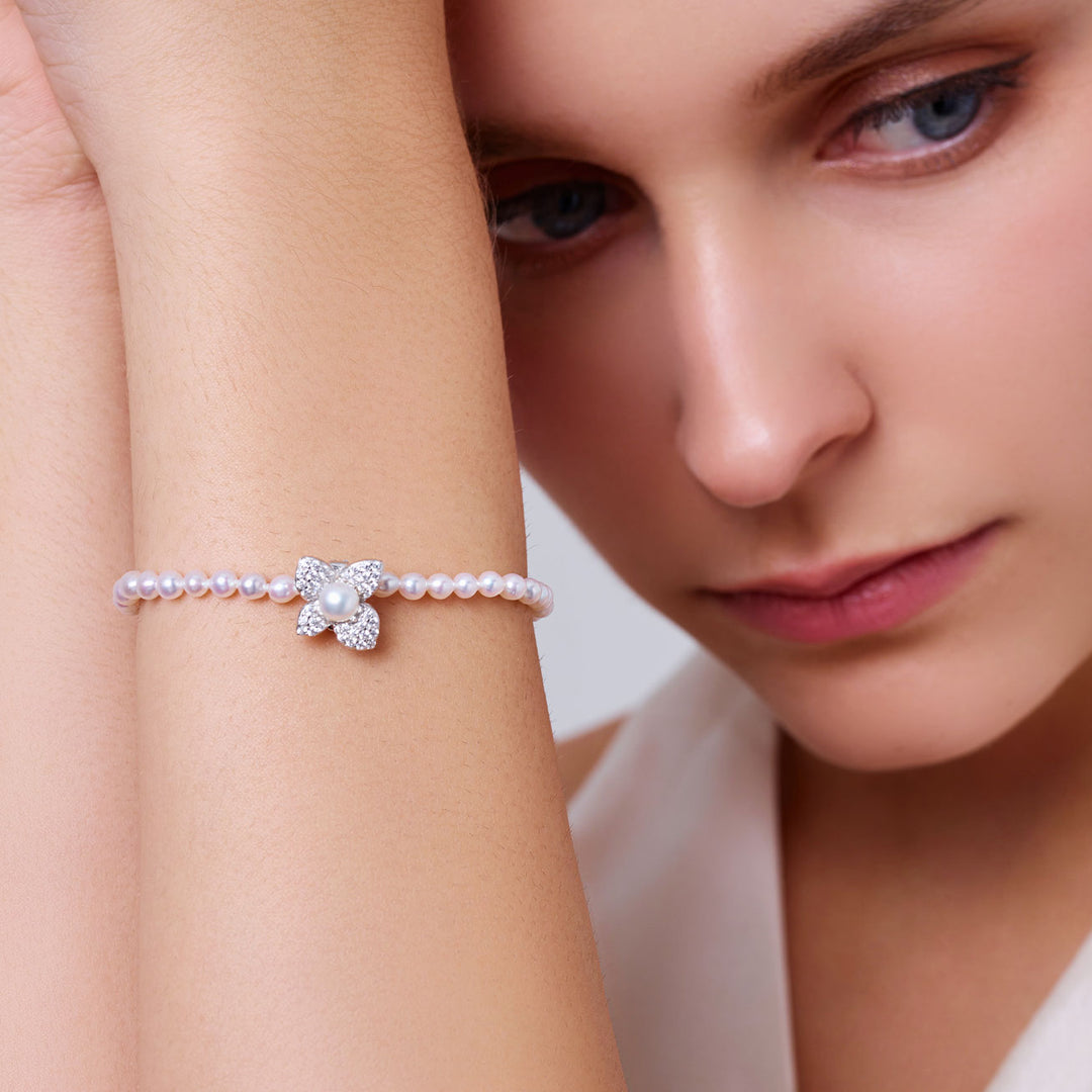 Top-Qualität Süßwasser-Perlenarmband WB00316 | BLOOM