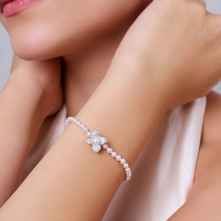 Top-Qualität Süßwasser-Perlenarmband WB00316 | BLOOM