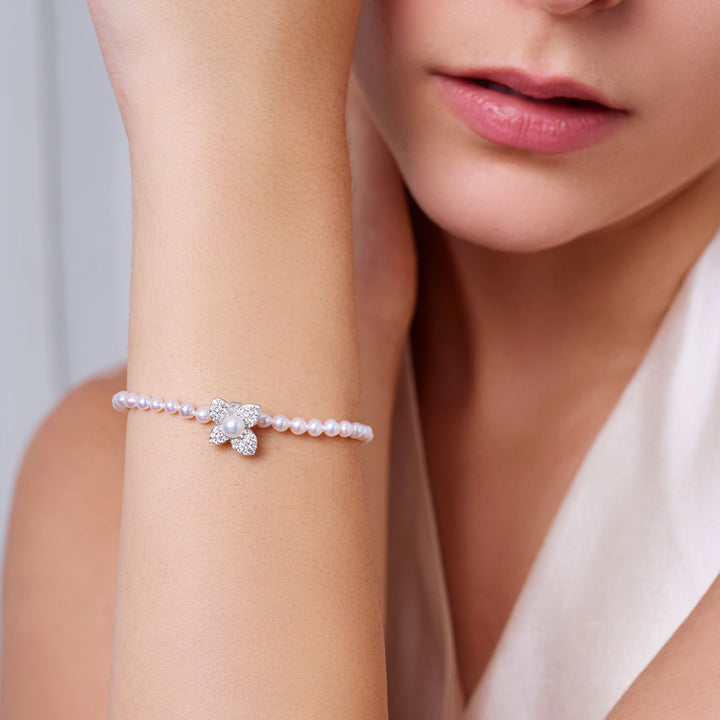 Top-Qualität Süßwasser-Perlenarmband WB00316 | BLOOM