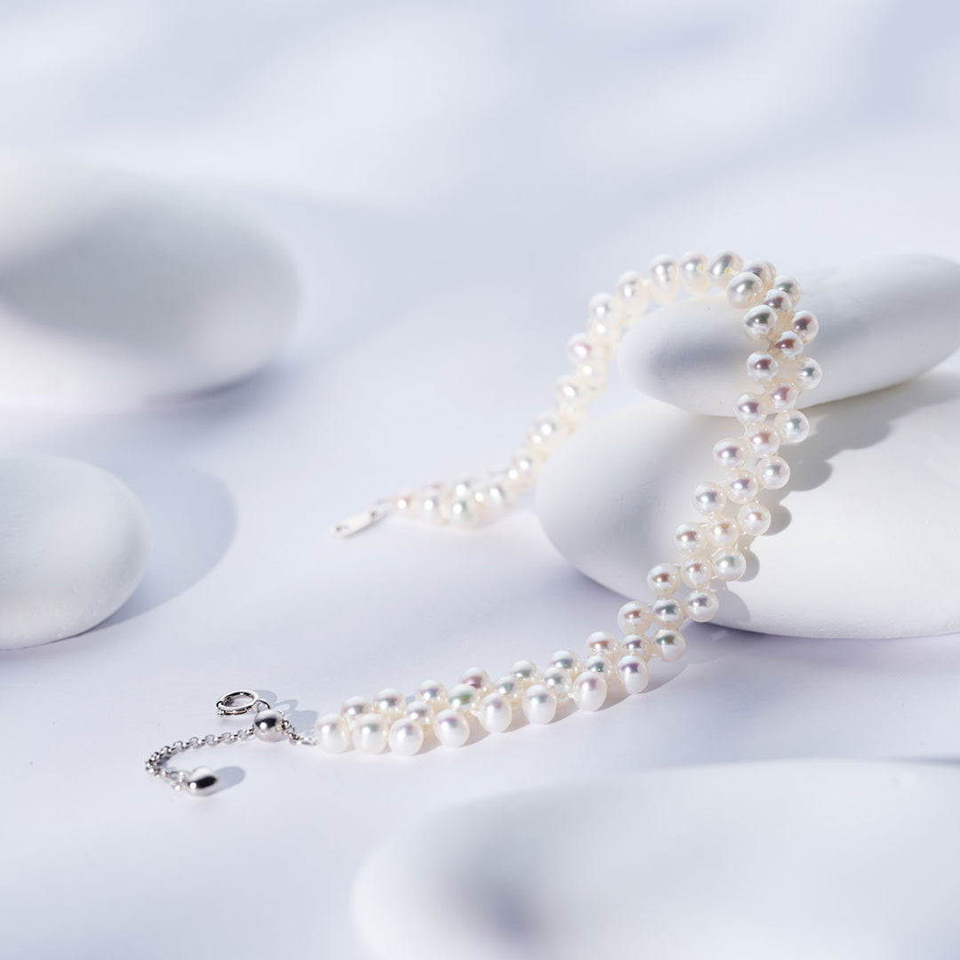 Freshwater Pearl Necklace & Bracelet Set WS00134