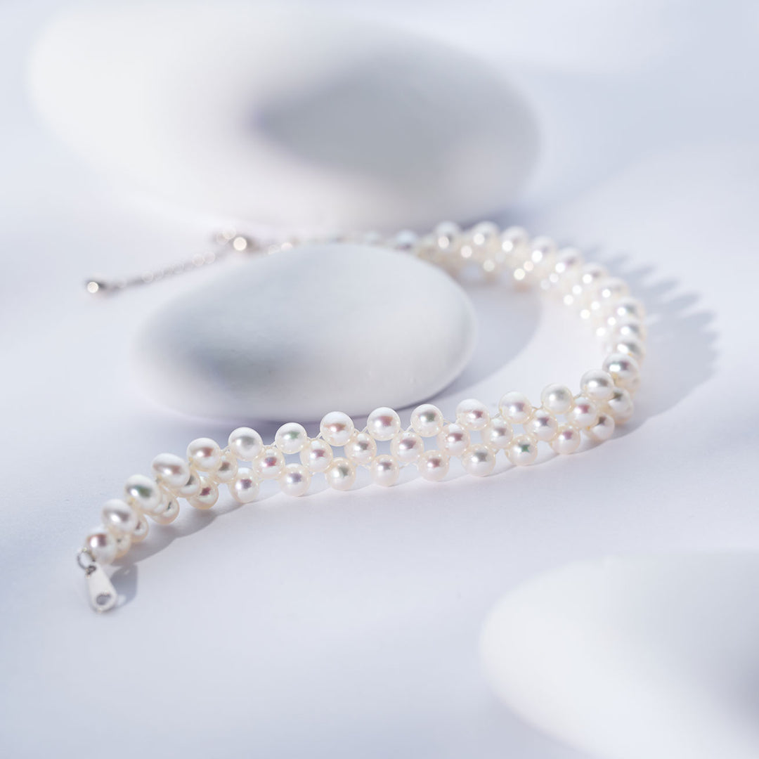 Freshwater Pearl Necklace & Bracelet Set WS00134