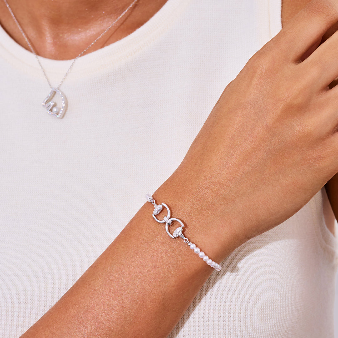 Top Lustre Freshwater Pearl Bracelet WB00318 | HORSE