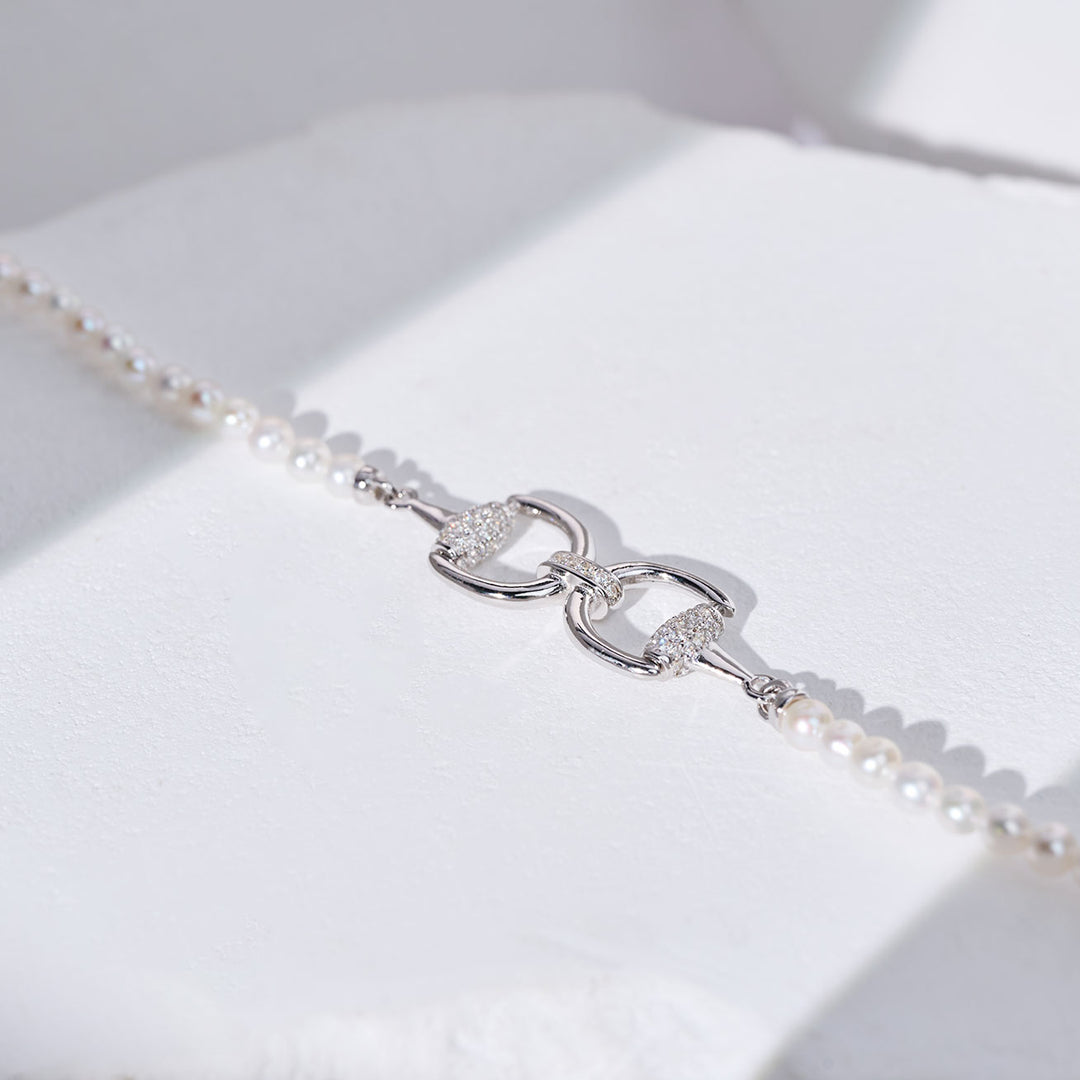 Bracelet de perles d'eau douce Top Lustre WB00318|HORSE