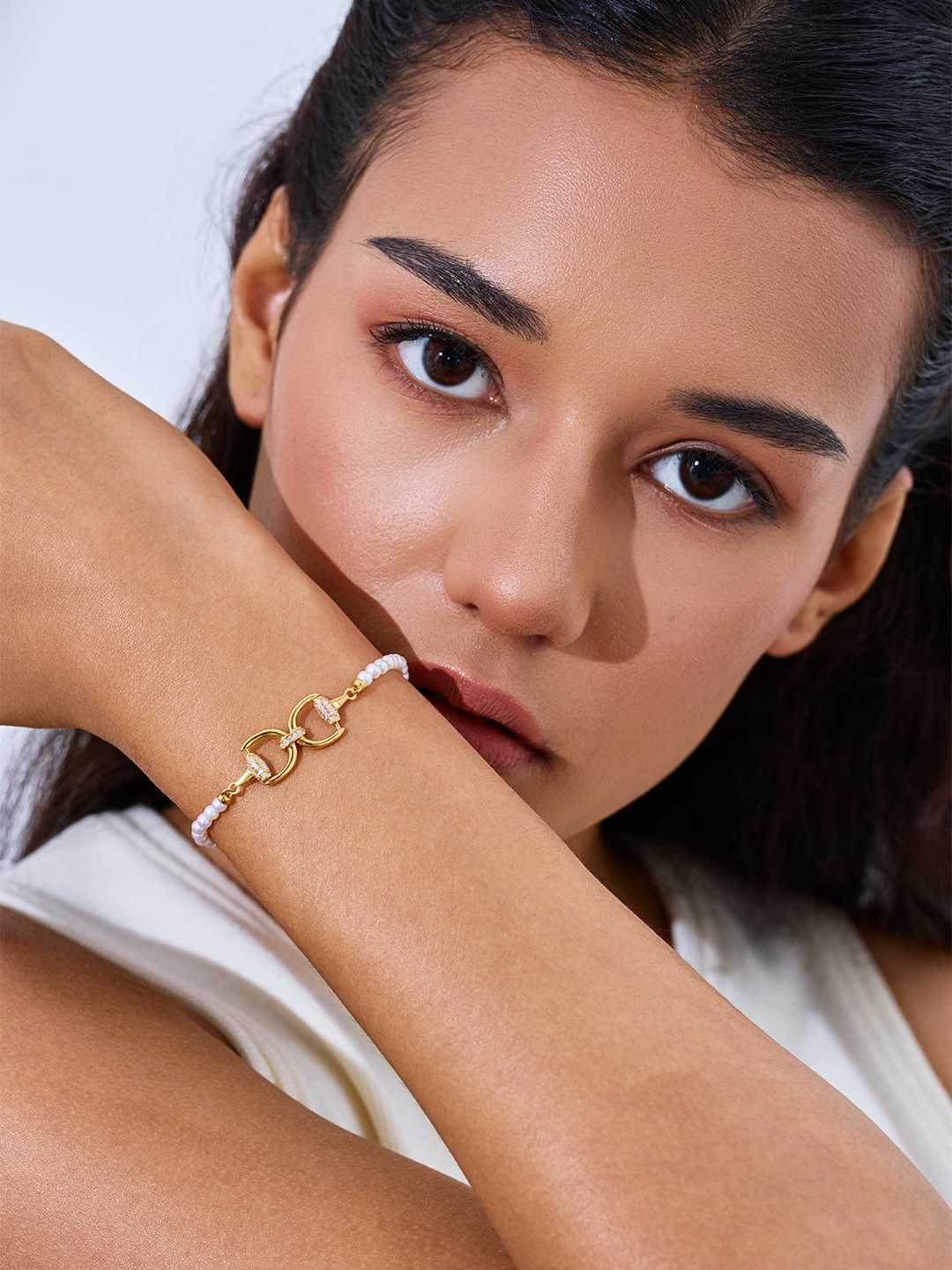 Top Lustre Freshwater Pearl Bracelet WB00319 | HORSE