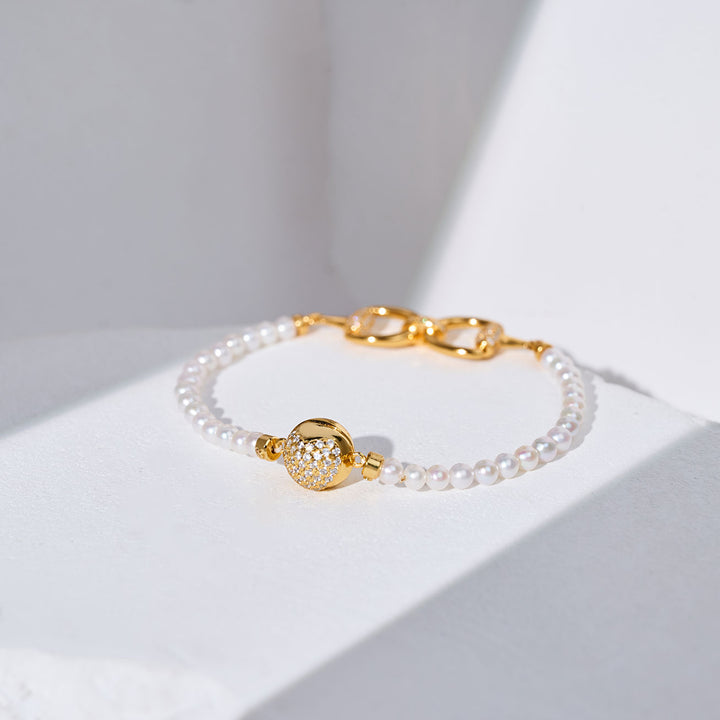 탑 러스터 담수 진주 팔찌 WB00319 | HORSE