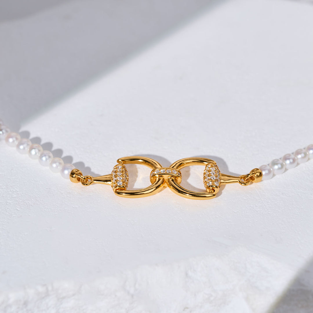 탑 러스터 담수 진주 팔찌 WB00319 | HORSE