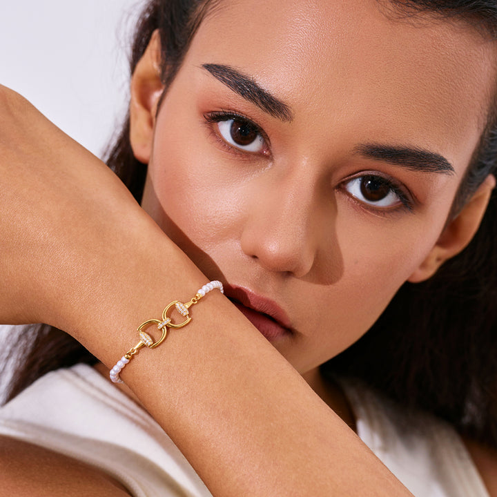 トップ光沢淡水真珠の腕輪 WB00327 | HORSE