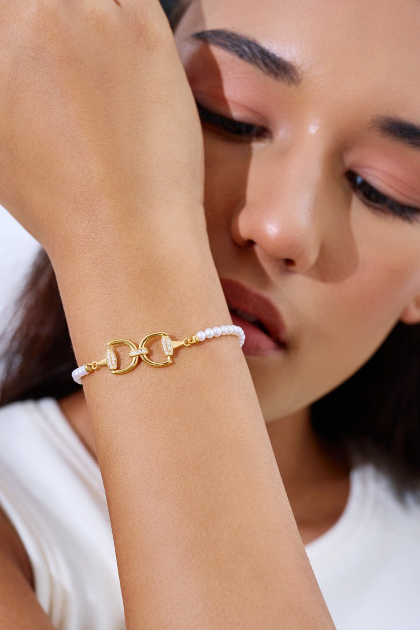 Gelang Mutiara Air Tawar Kilauan Teratas WB00319 | HORSE