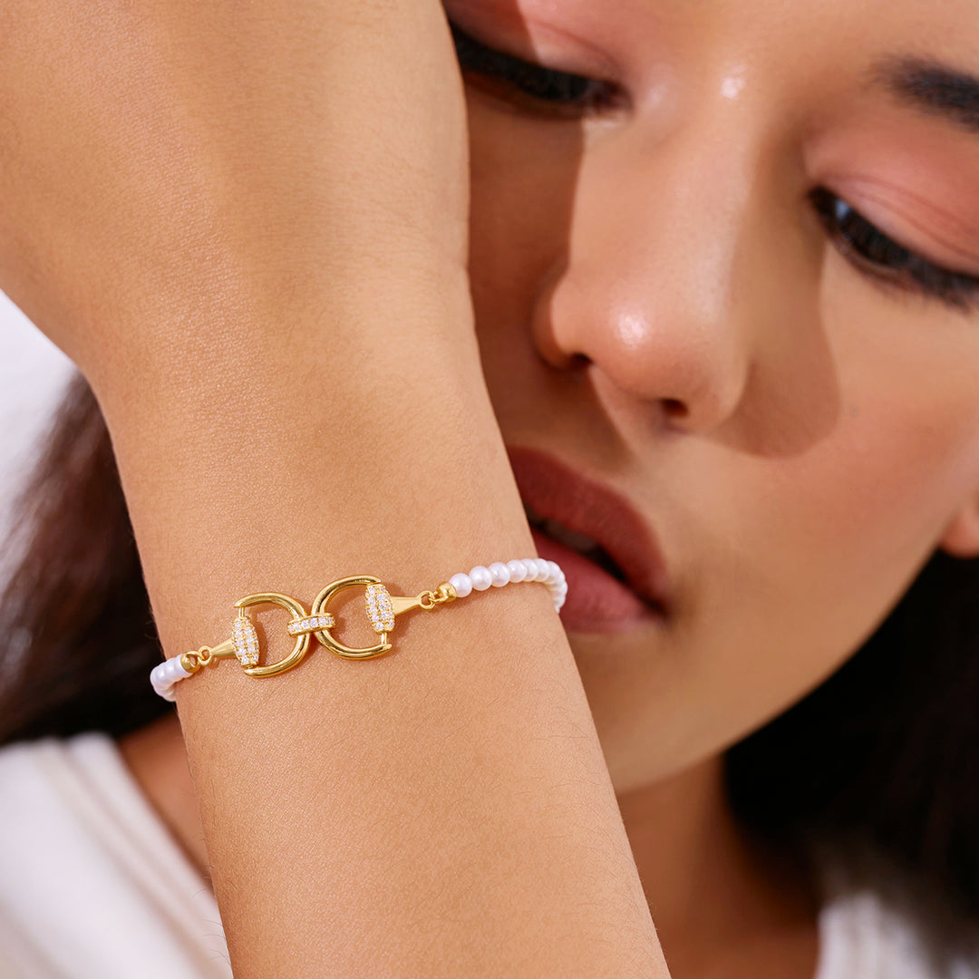 トップ光沢淡水真珠の腕輪 WB00327 | HORSE