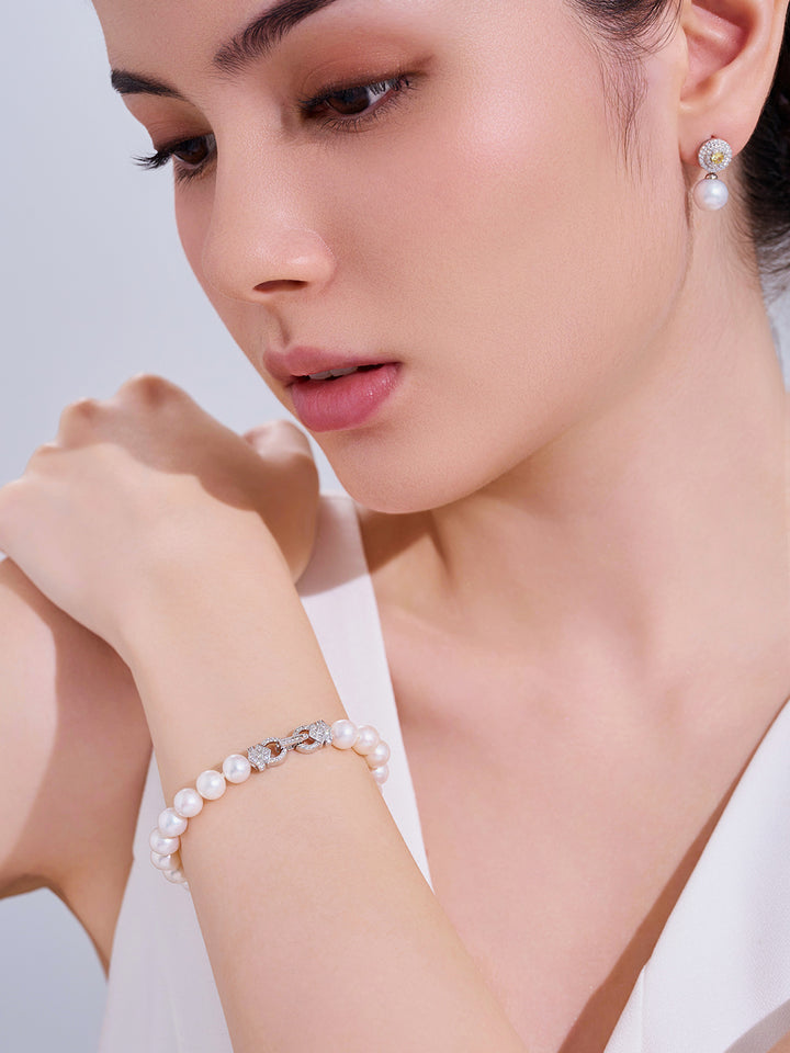 Bracelet perles d'eau douce Top Lustre WB00323 | CELESTE