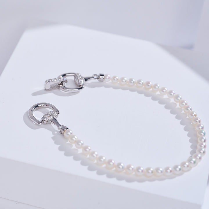 頂級光澤淡水珍珠手鍊 WB00326 | HORSE