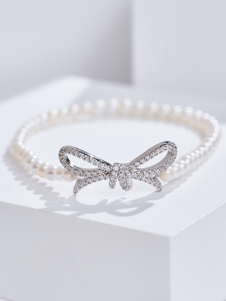 Gelang Mutiara Air Tawar Berkilau Tinggi WB00331 | RIBBON