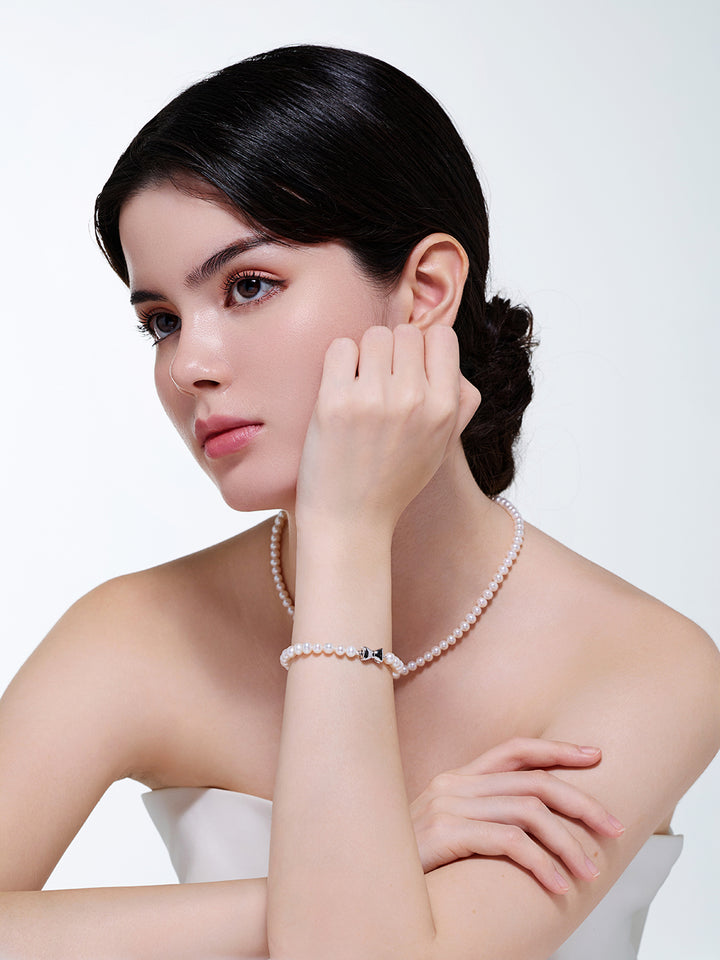 Top Lustre Süßwasser-Perlenarmband WB00342 | RIBBON