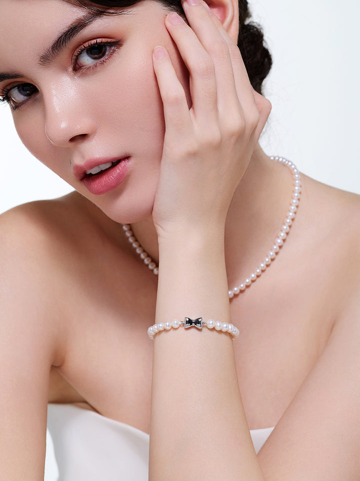 Top Lustre Süßwasser-Perlenarmband WB00342 | RIBBON