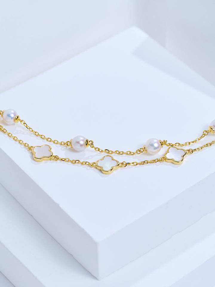 Gelang Mutiara Air Tawar Elegan WB00354 | INDAH MOTHER OF PEARL