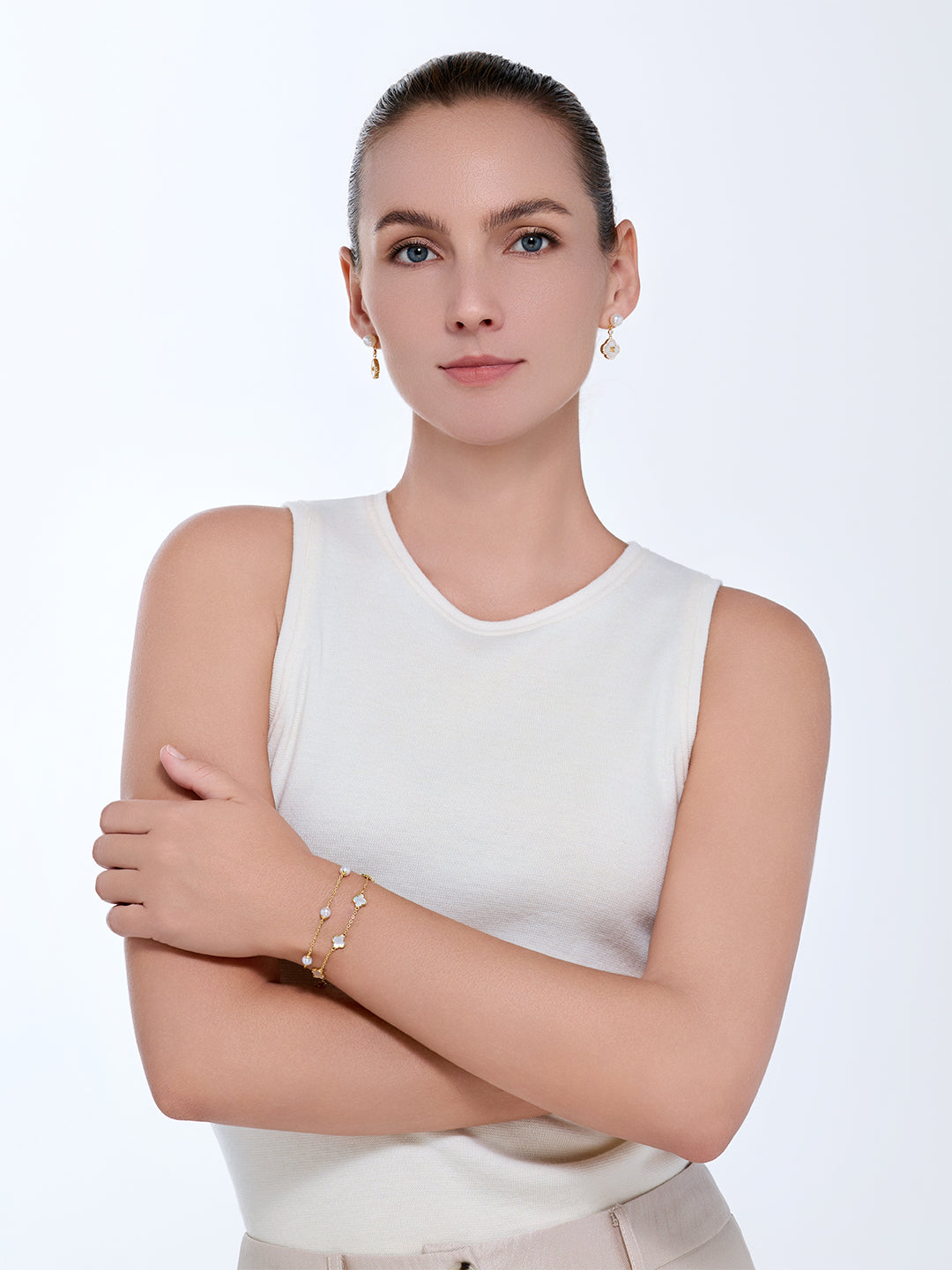 Gelang Mutiara Air Tawar Elegan WB00354 | INDAH MOTHER OF PEARL
