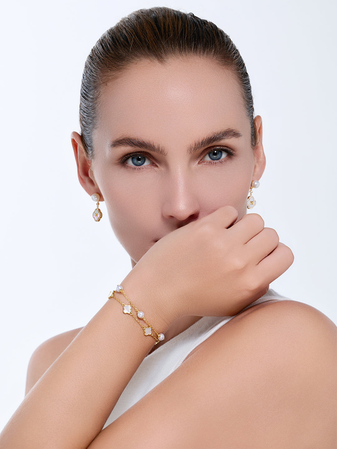 Gelang Mutiara Air Tawar Elegan WB00354 | INDAH MOTHER OF PEARL