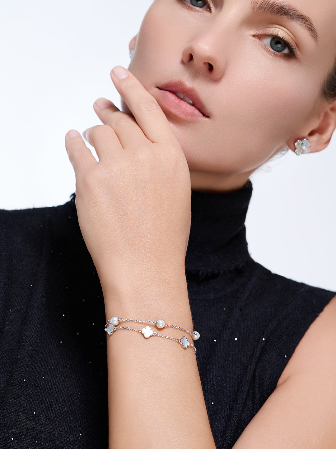 Elegant Freshwater Pearl Bracelet WB00355 | MOTHER OF PEARL