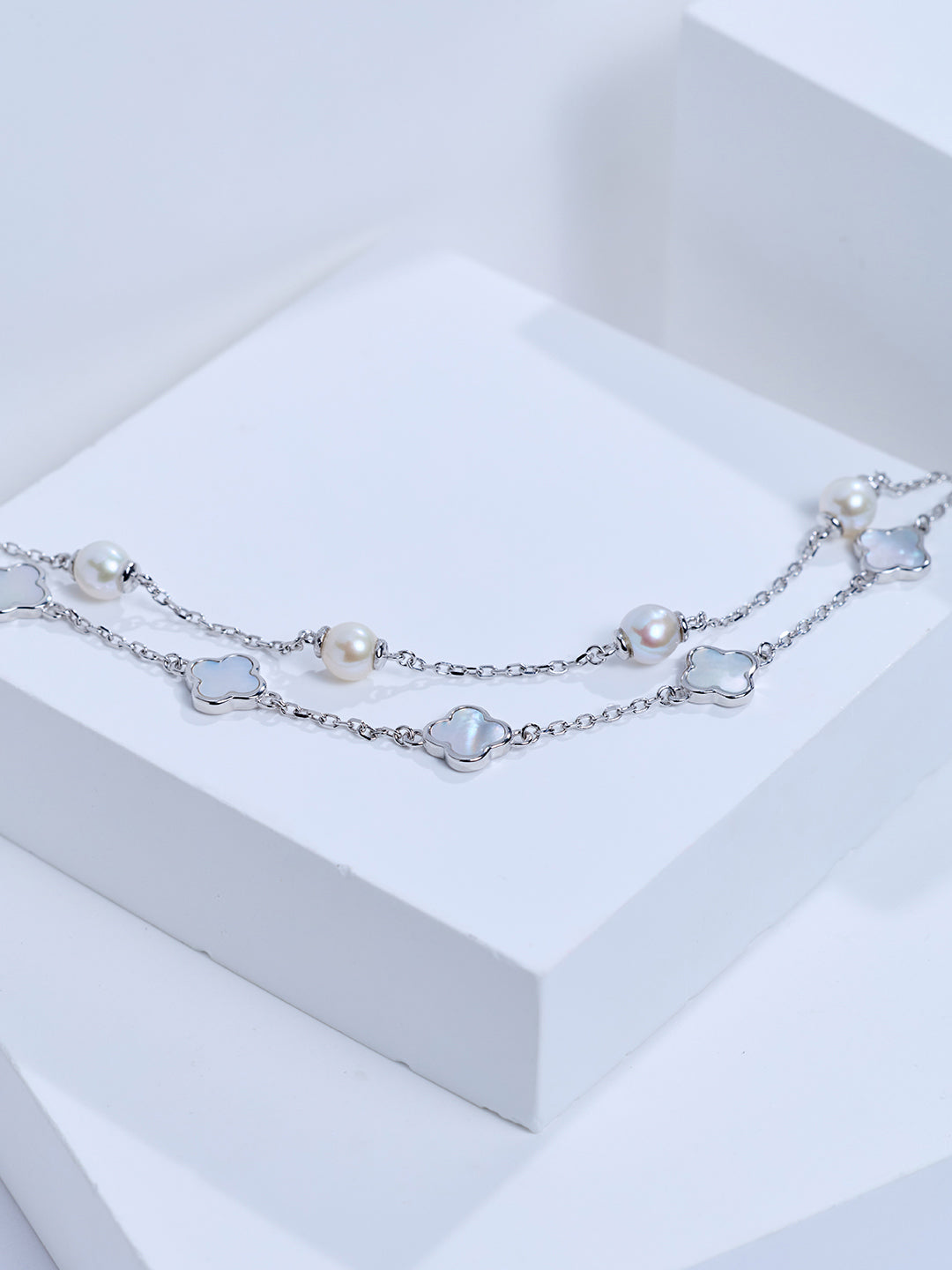Elegant Freshwater Pearl Bracelet WB00355 | MOTHER OF PEARL