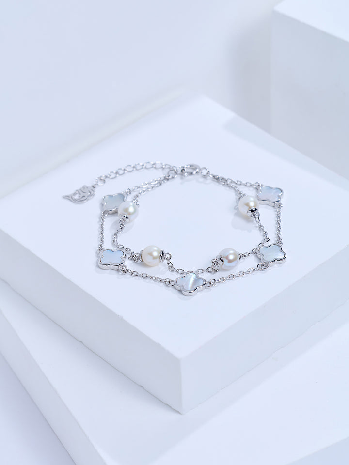 Elegant Freshwater Pearl Bracelet WB00355 | MOTHER OF PEARL
