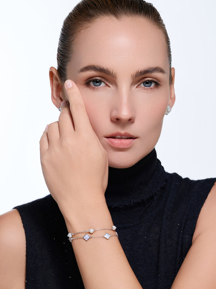 Elegant Freshwater Pearl Bracelet WB00355 | MOTHER OF PEARL
