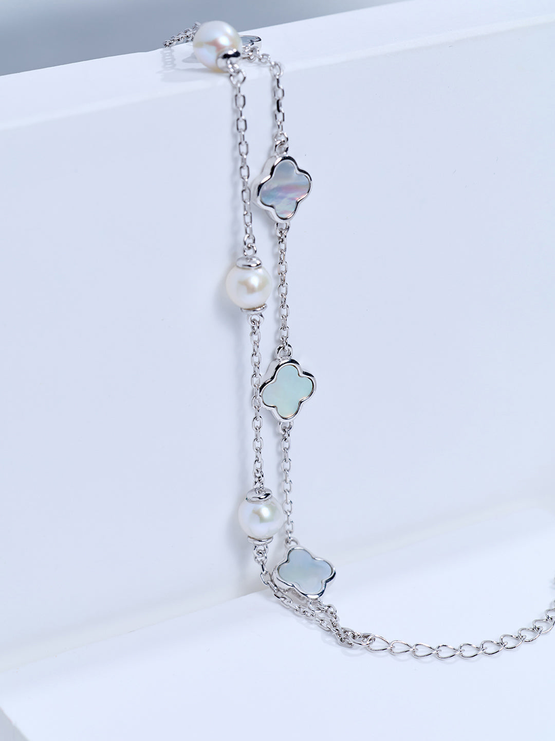Elegant Freshwater Pearl Bracelet WB00355 | MOTHER OF PEARL