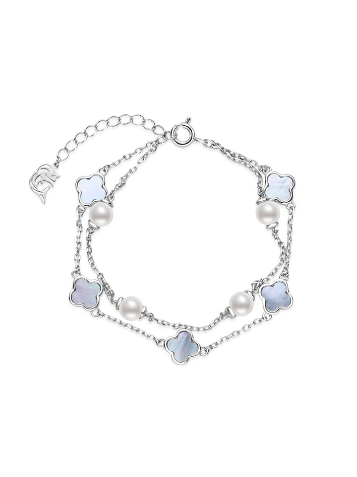 Elegantes Süßwasserperlen-Armband WB00355 | PERLMUTT