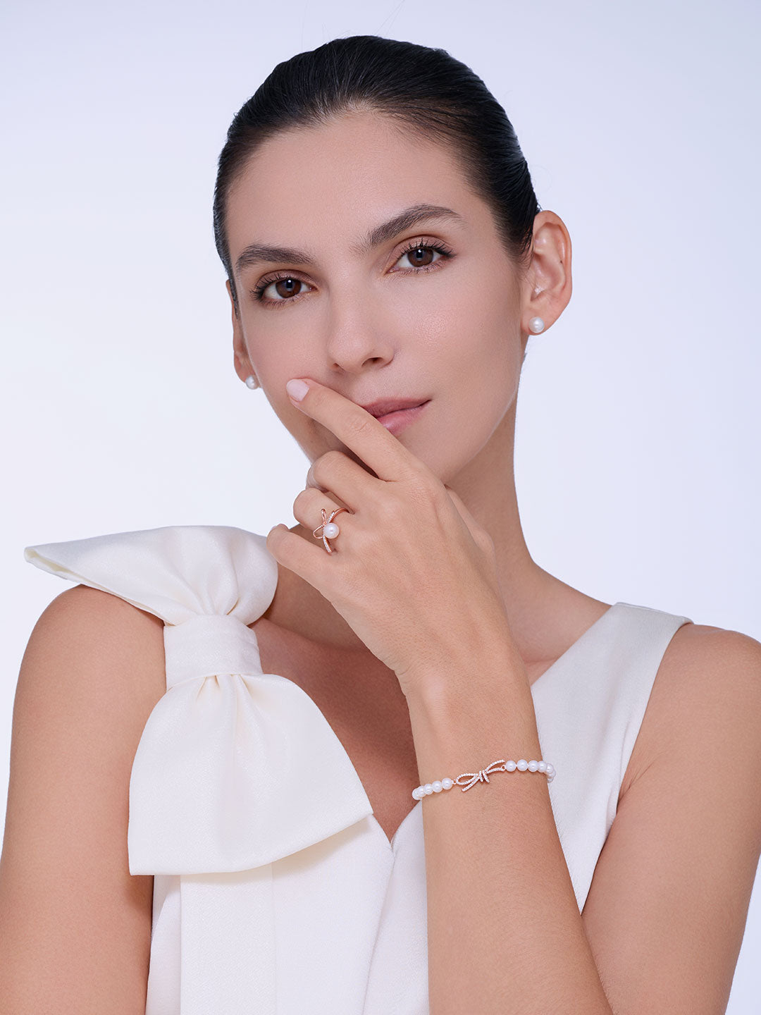 Top Lustre Freshwater Pearl Bracelets WB00364 | RIBBON