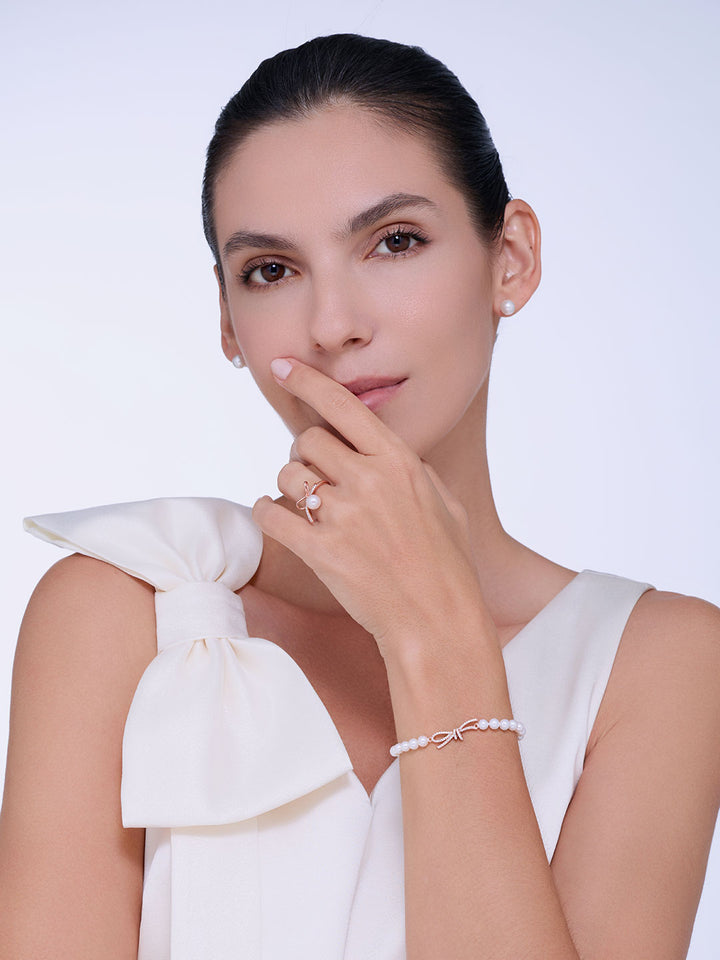Top Lustre Freshwater Pearl Bracelets WB00364 | RIBBON