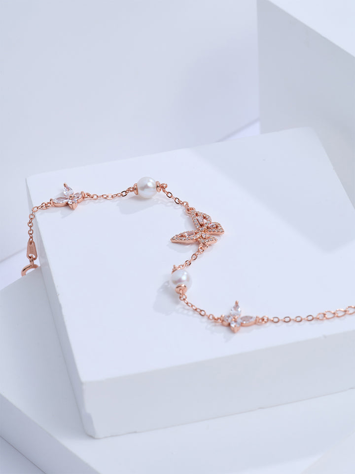 Elegant Pearl Bracelet WB00365 | BUTTERFLY