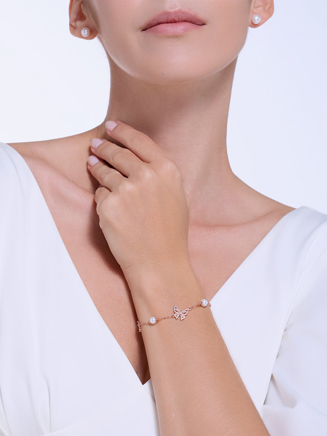 Elegant Pearl Bracelet WB00365 | BUTTERFLY