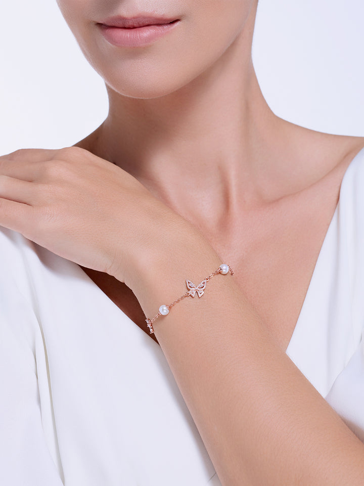 Elegant Pearl Bracelet WB00365 | BUTTERFLY