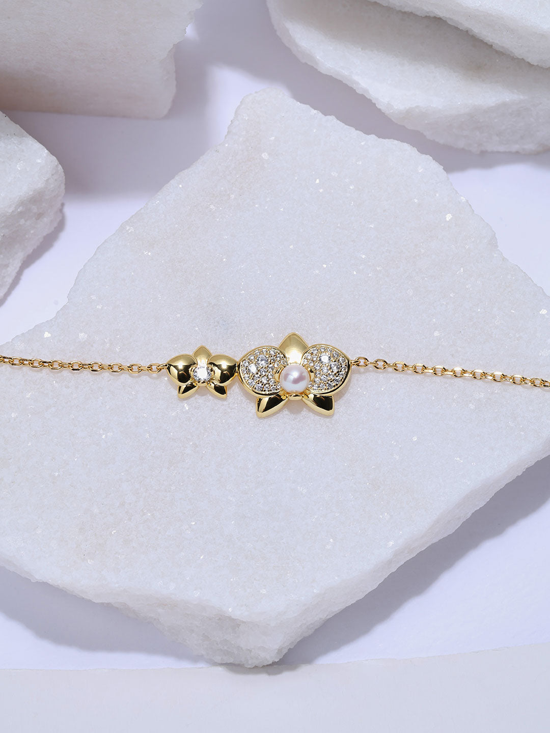 Bracelet en perles d’eau douce de qualité supérieure WB00378 | ORCHIDÉE