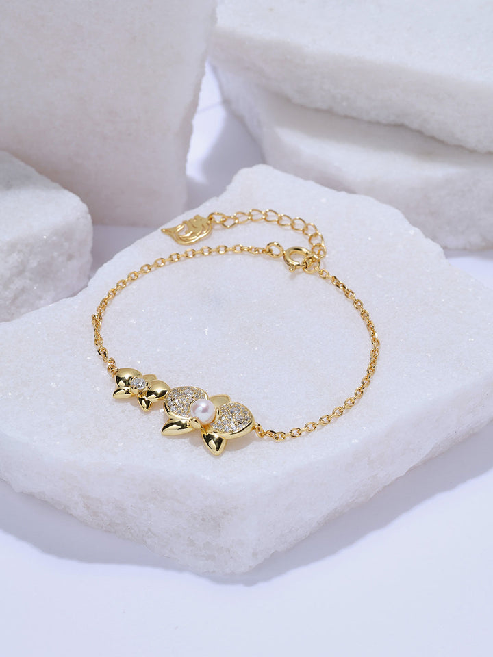 Bracelet en perles d’eau douce de qualité supérieure WB00378 | ORCHIDÉE