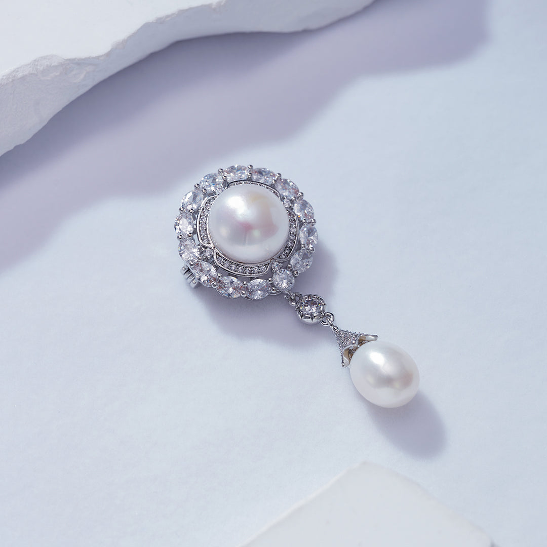 Passion for Life Freshwater Pearl Brooch WC00056 - PEARLY LUSTRE