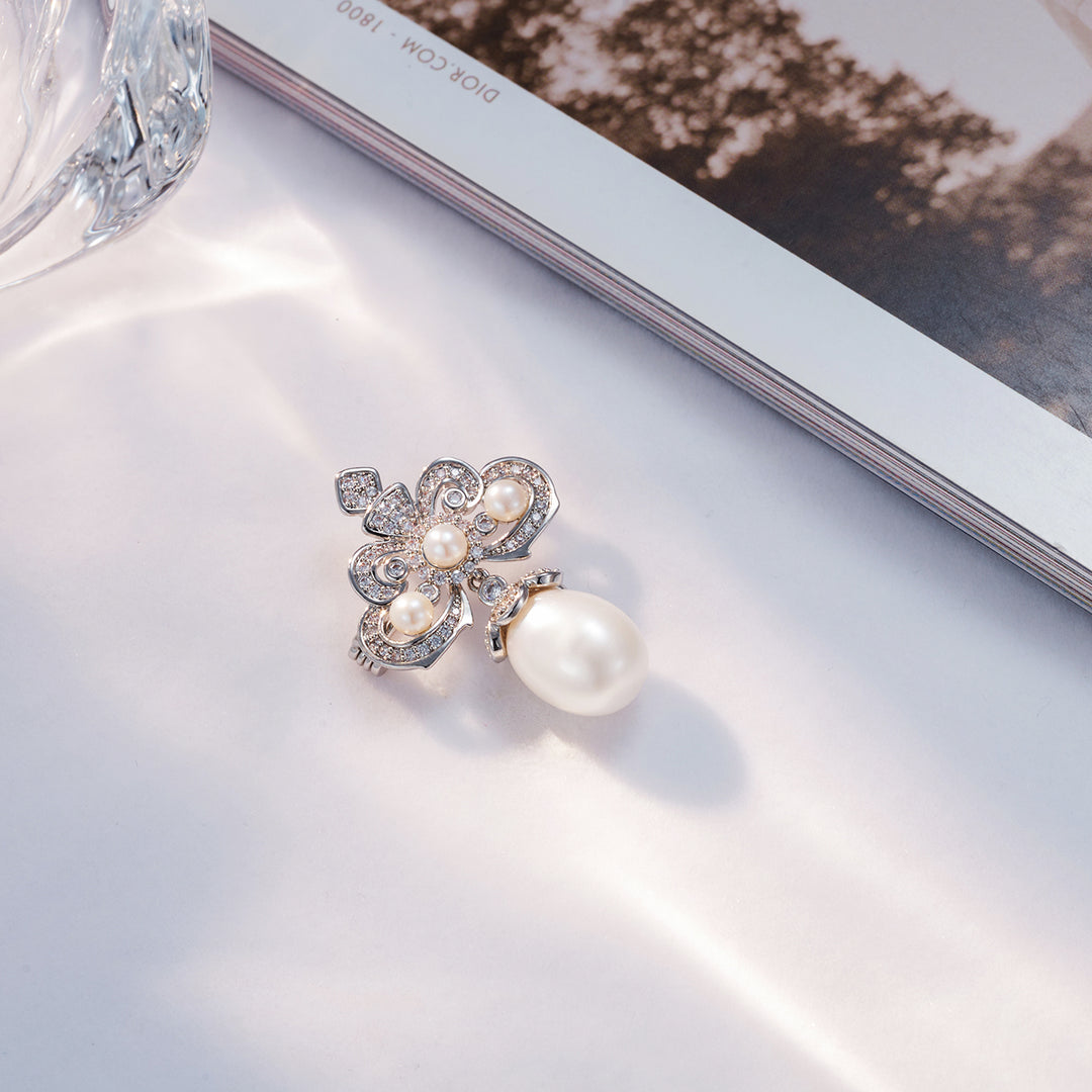 Passion for Life Freshwater Pearl Brooch WC00057 - PEARLY LUSTRE