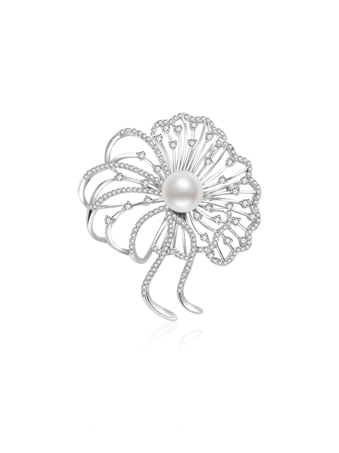 Elegante Süßwasserperlenbrosche WC00069